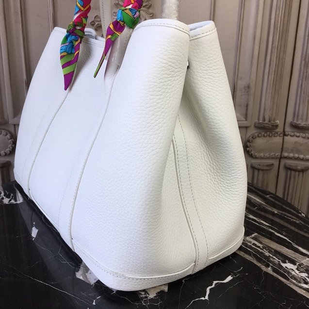 Hermes calfskin large garden party 36 bag G360 white