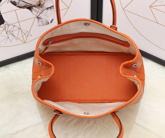 Hermes calfskin small garden party 30 bag G300 orange