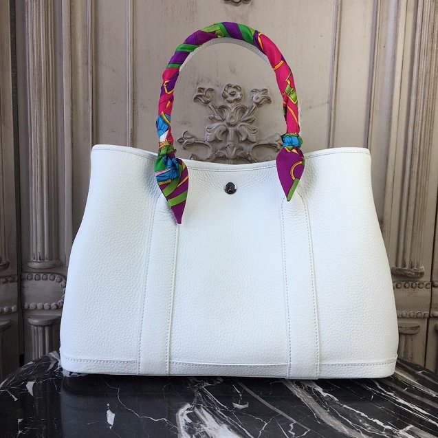 Hermes original calfskin garden party 30 bag G0030 white