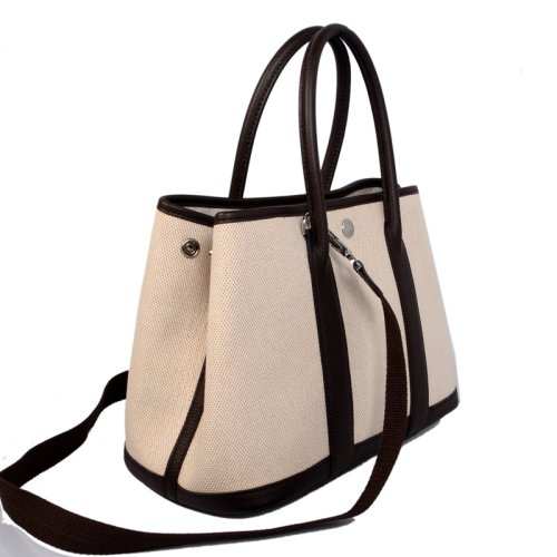 Hermes canvas garden party 30 bag G30 white&black