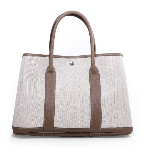 Hermes canvas garden party 30 bag G30 white&gray