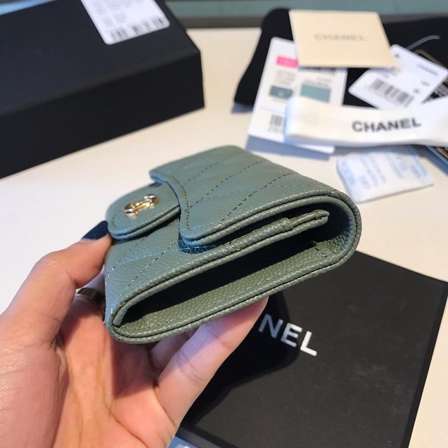 CC grained calfskin classic card holder AP0214 olive