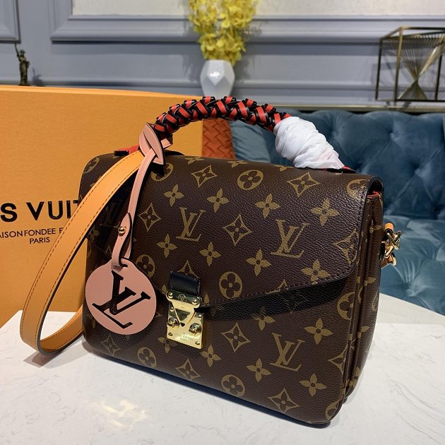 2020 louis vuitton original monogram metis pochette M43984 red