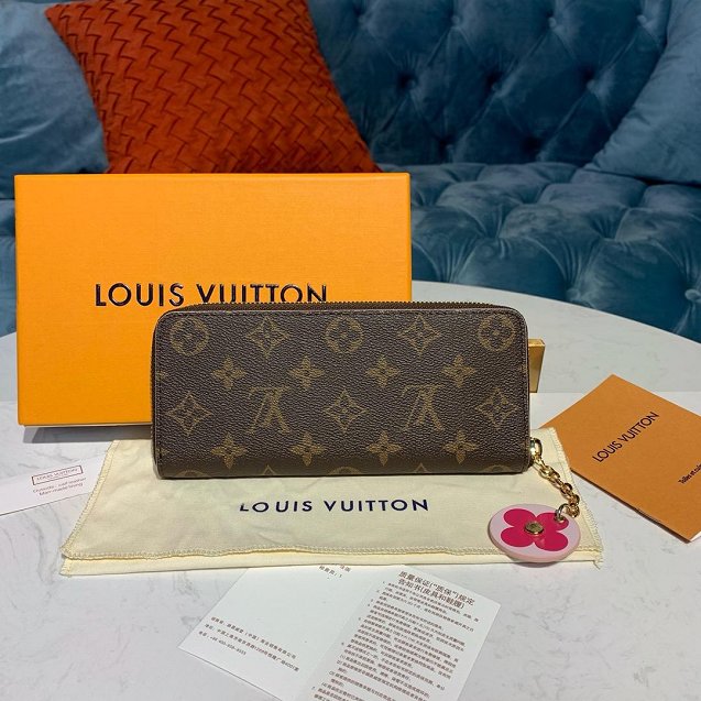 Louis vuitton monogram clemence wallet M68314 pink