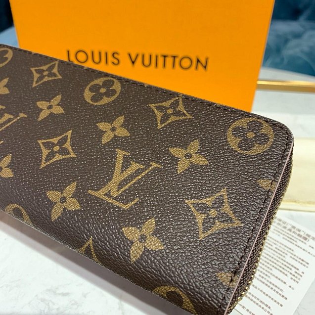 Louis vuitton monogram clemence wallet M68314 rose red