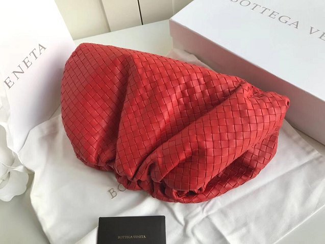 2019 BV original intrecciato lambskin large pouch 576175 red