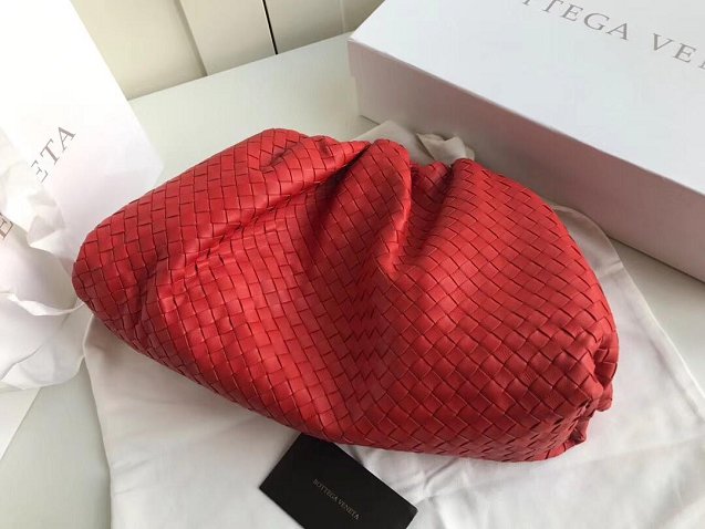 2019 BV original intrecciato lambskin large pouch 576175 red