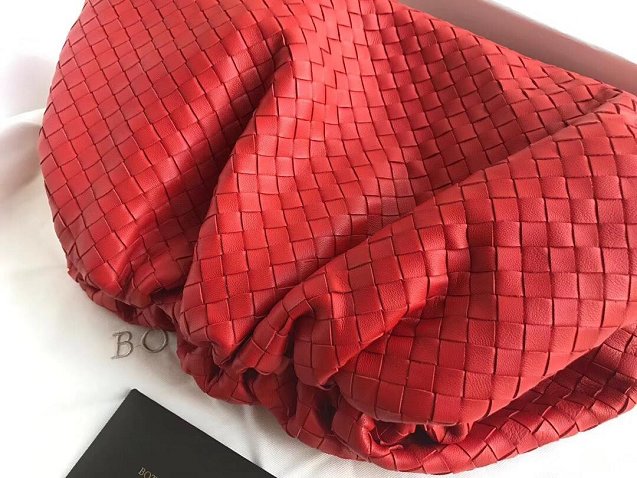 2019 BV original intrecciato lambskin large pouch 576175 red