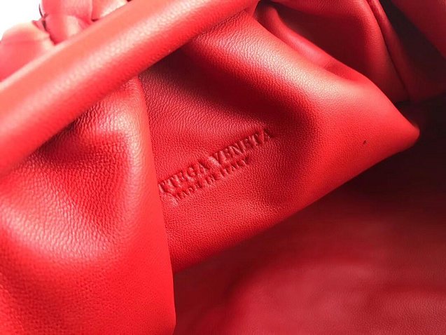 2019 BV original intrecciato lambskin large pouch 576175 red