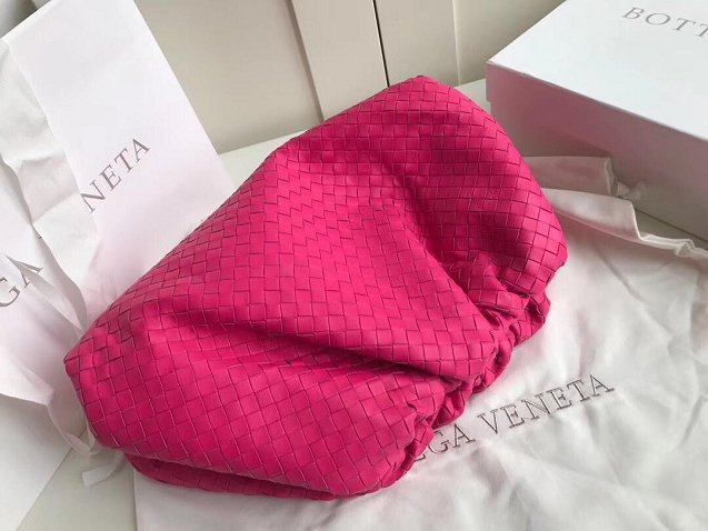 2019 BV original intrecciato lambskin large pouch 576175 rose red