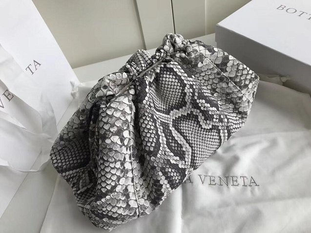 2019 BV original python leather large pouch 576227 grey