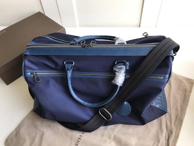 BV original nylon mens luggage 445350 navy blue