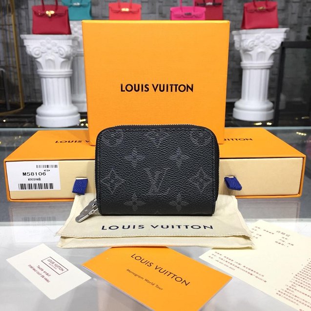 Louis vuitton monogram eclipse double zippy wallet M58105