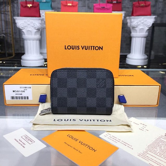 Louis vuitton monogram graphite double zippy wallet N58103