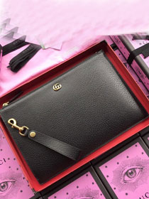 GG original calfskin clutch 523684 black