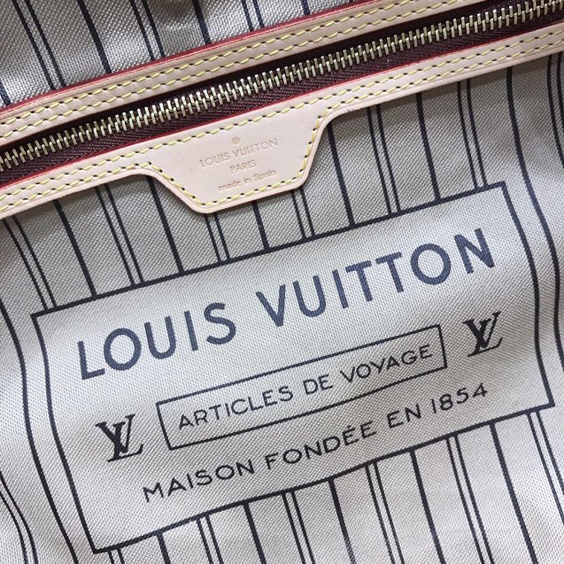 Louis vuitton original handmade monogram canvas neverfull mm m40995 beige