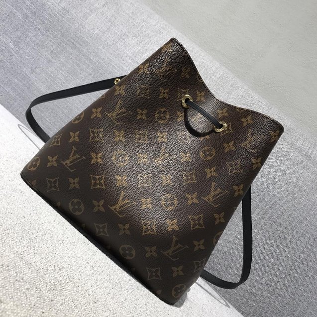 Louis vuitton original handmade monogram canvas neonoe bag M44020 black