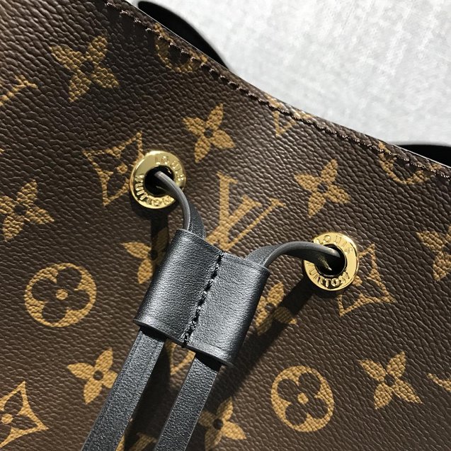 Louis vuitton original handmade monogram canvas neonoe bag M44020 black