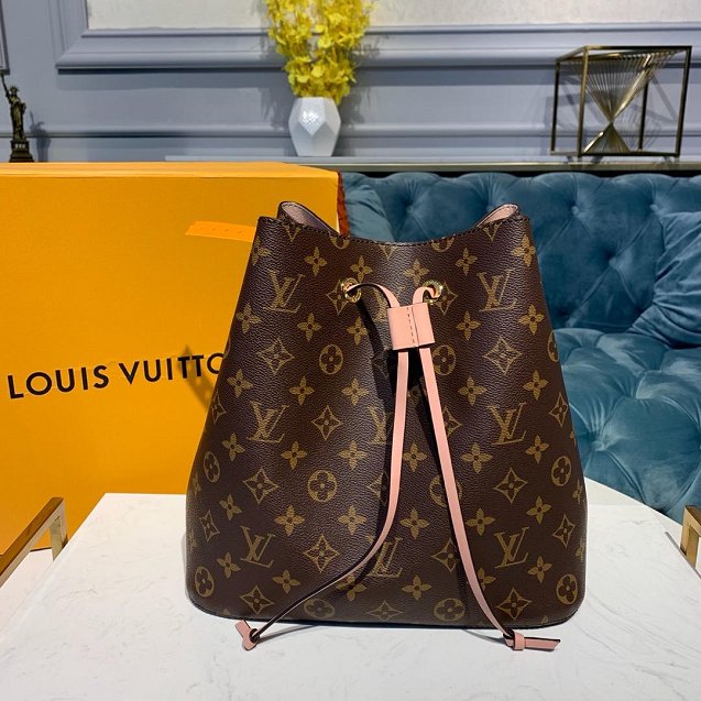 Louis vuitton original handmade monogram canvas neonoe bag M44022 pink