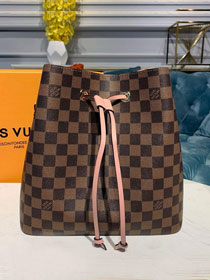 2020 louis vuitton original damier ebene neonoe bag N40198 pink