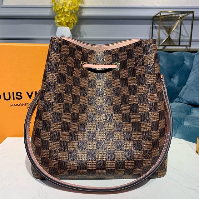 2020 louis vuitton original damier ebene neonoe bag N40198 pink