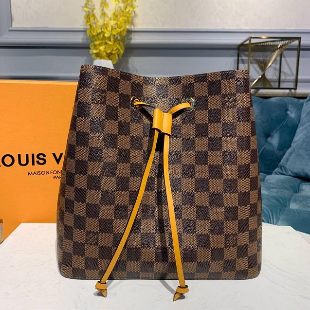 2020 louis vuitton original damier ebene neonoe bag N40213 yellow