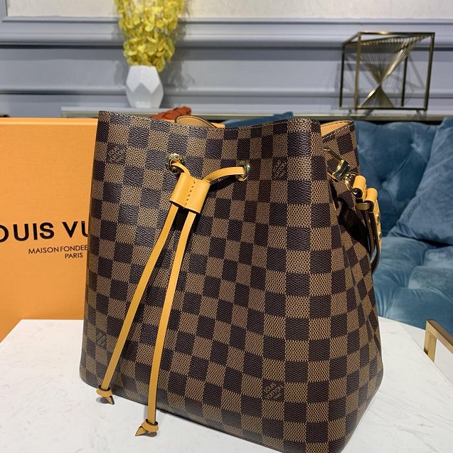 2020 louis vuitton original damier ebene neonoe bag N40213 yellow