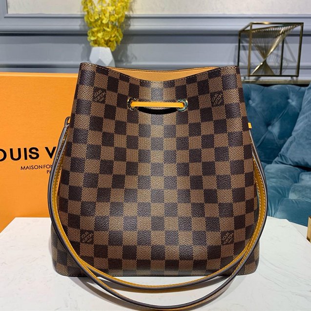 2020 louis vuitton original damier ebene neonoe bag N40213 yellow