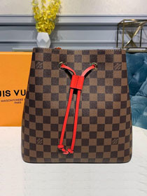 2020 louis vuitton original damier ebene neonoe bag N40214 red