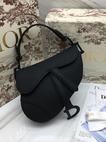 2019 Dior original calfskin mini ultra-matte saddle bag M0447 black