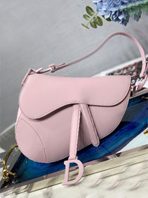 2019 Dior original calfskin ultra-matte saddle bag M0446 pink