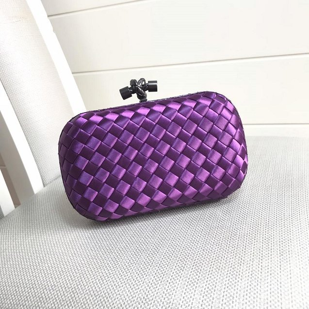 BV original silk knot clutch 113085 purple