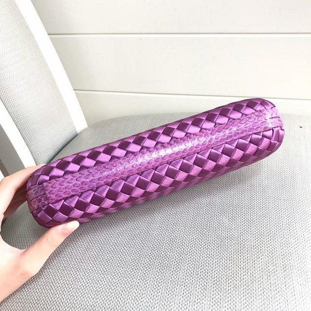 BV original silk large stretch knot clutch 202031 purple