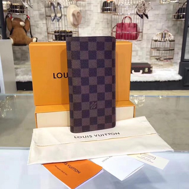 Louis vuitton original damier ebene brazza wallet N60017