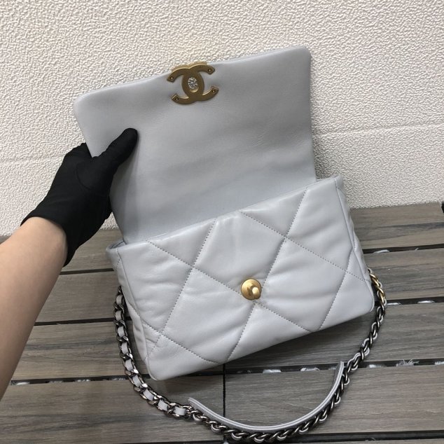 2020 CC original lambskin 19 flap bag AS1160 grey