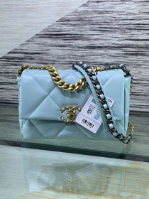 2020 CC original lambskin 19 flap bag AS1160 sky blue