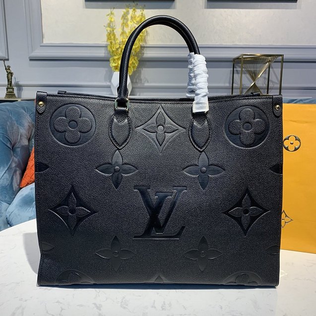 louis vuitton original calfskin onthego tote bag gm M44570 black