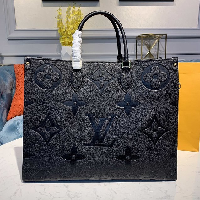 louis vuitton original calfskin onthego tote bag gm M44570 black