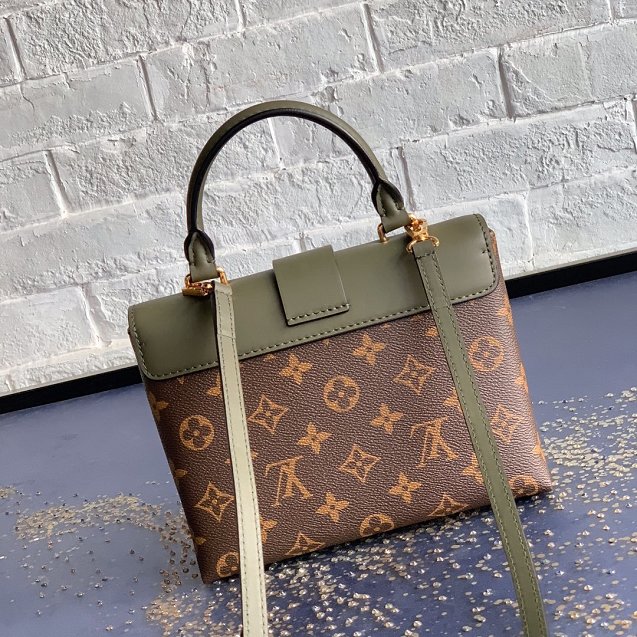 louis vuitton original calfskin&monogram locky bb M44797 laurier green