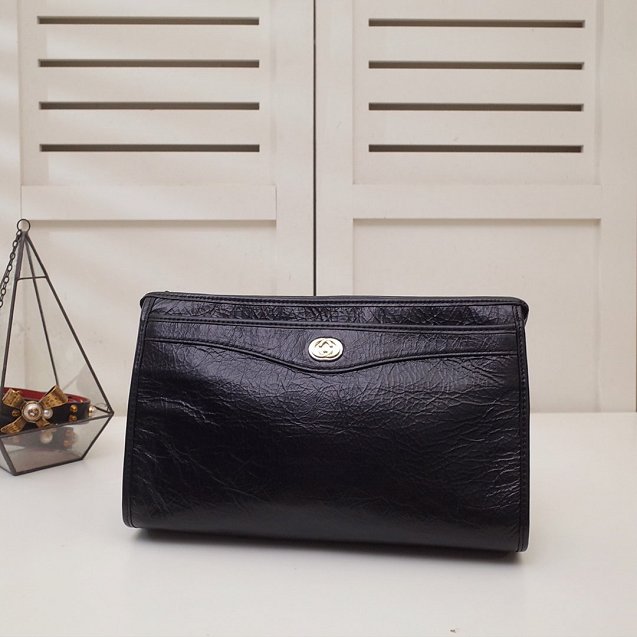 2020 GG original aged calfskin clutch 575991 black