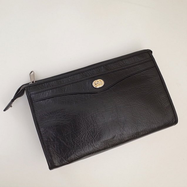 2020 GG original aged calfskin clutch 575991 black