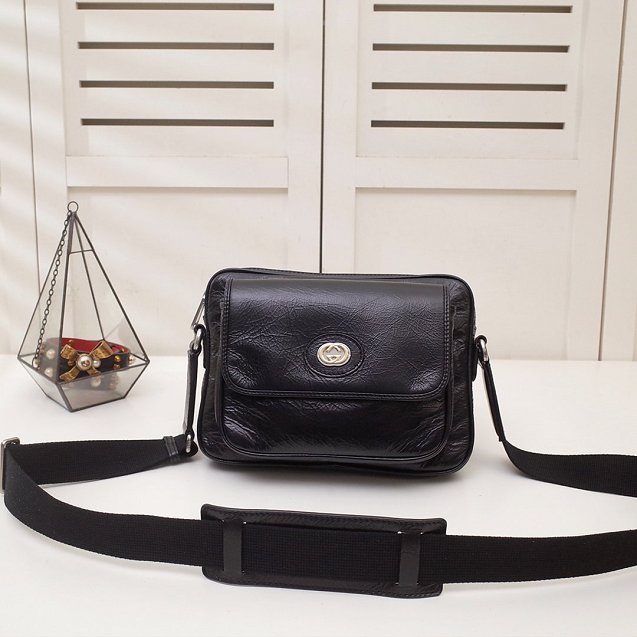 2020 GG original aged calfskin shoulder bag 574760 black