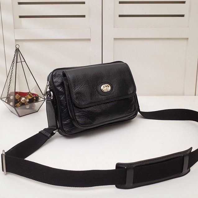 2020 GG original aged calfskin shoulder bag 574760 black