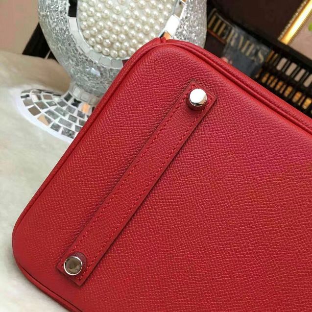 Hermes original epsom leather birkin 25 bag H25-1 red