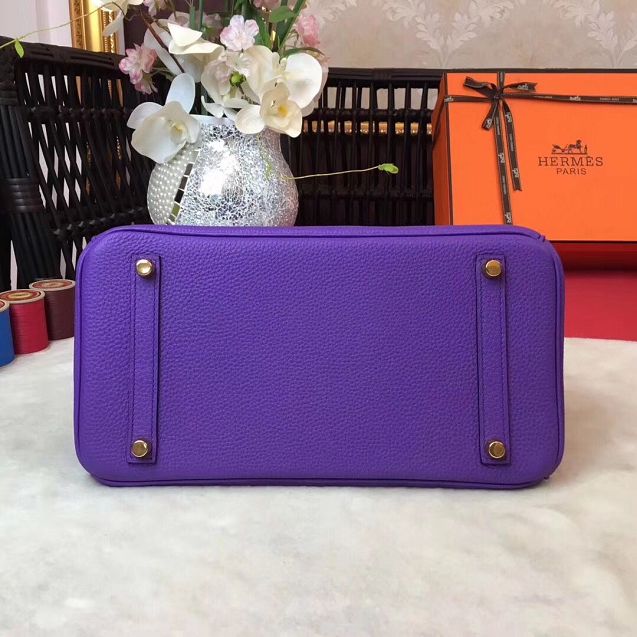 Hermes original togo leather birkin 30 bag H30-1 violet