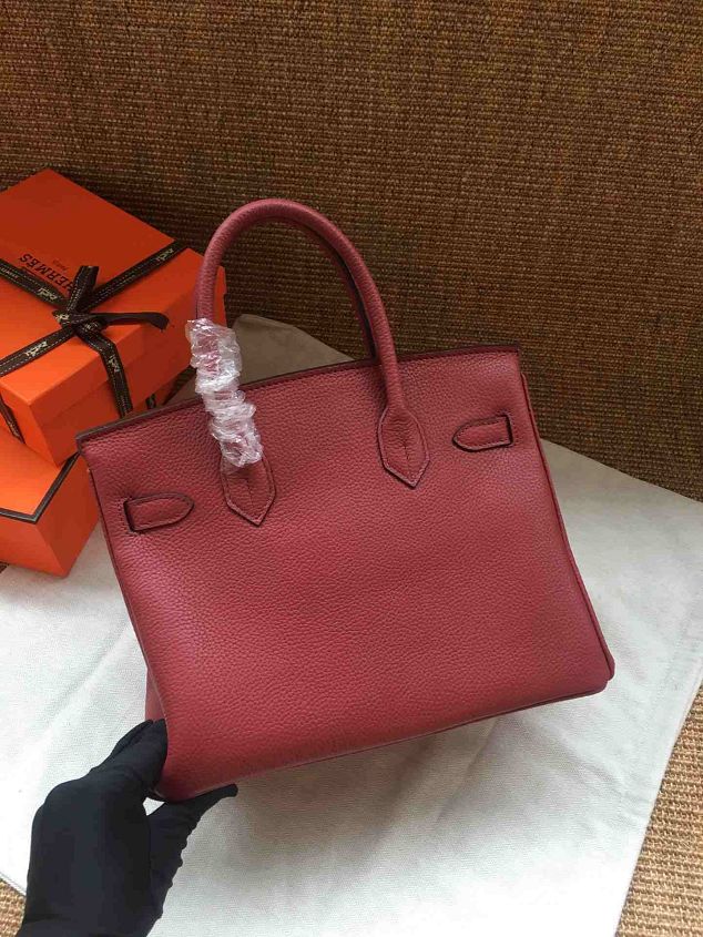 Hermes soft calf leather birkin 30 bag H30-5 bordeaux