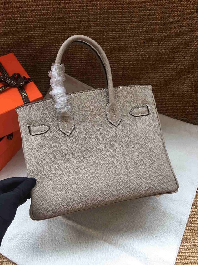 Hermes soft calf leather birkin 25 bag H25-5 grey	