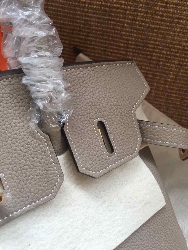 Hermes soft calf leather birkin 35 bag H35-5 grey