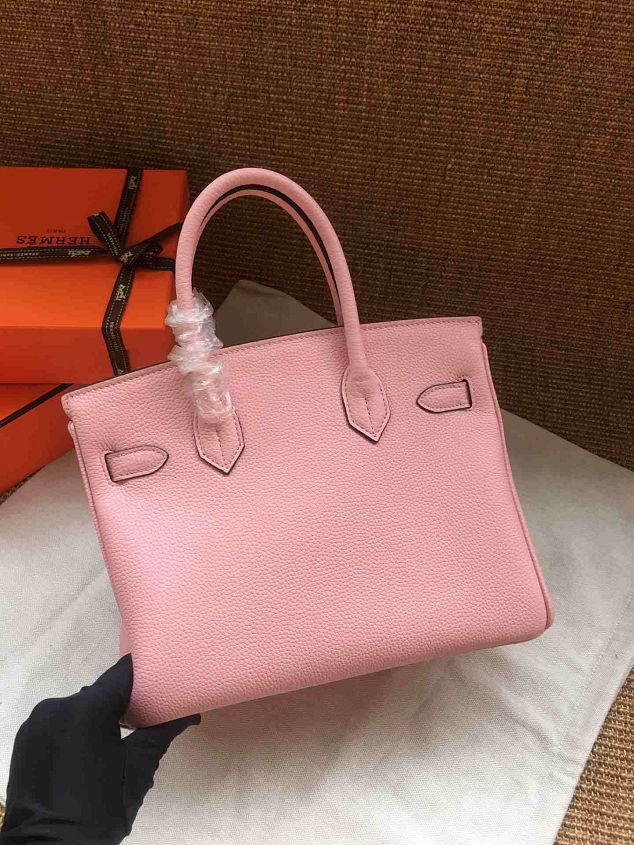 Hermes soft calf leather birkin 30 bag H30-5 pink