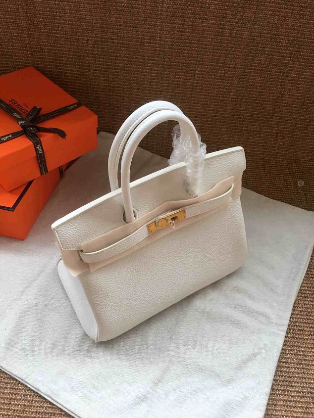 Hermes soft calf leather birkin 30 bag H30-5 white